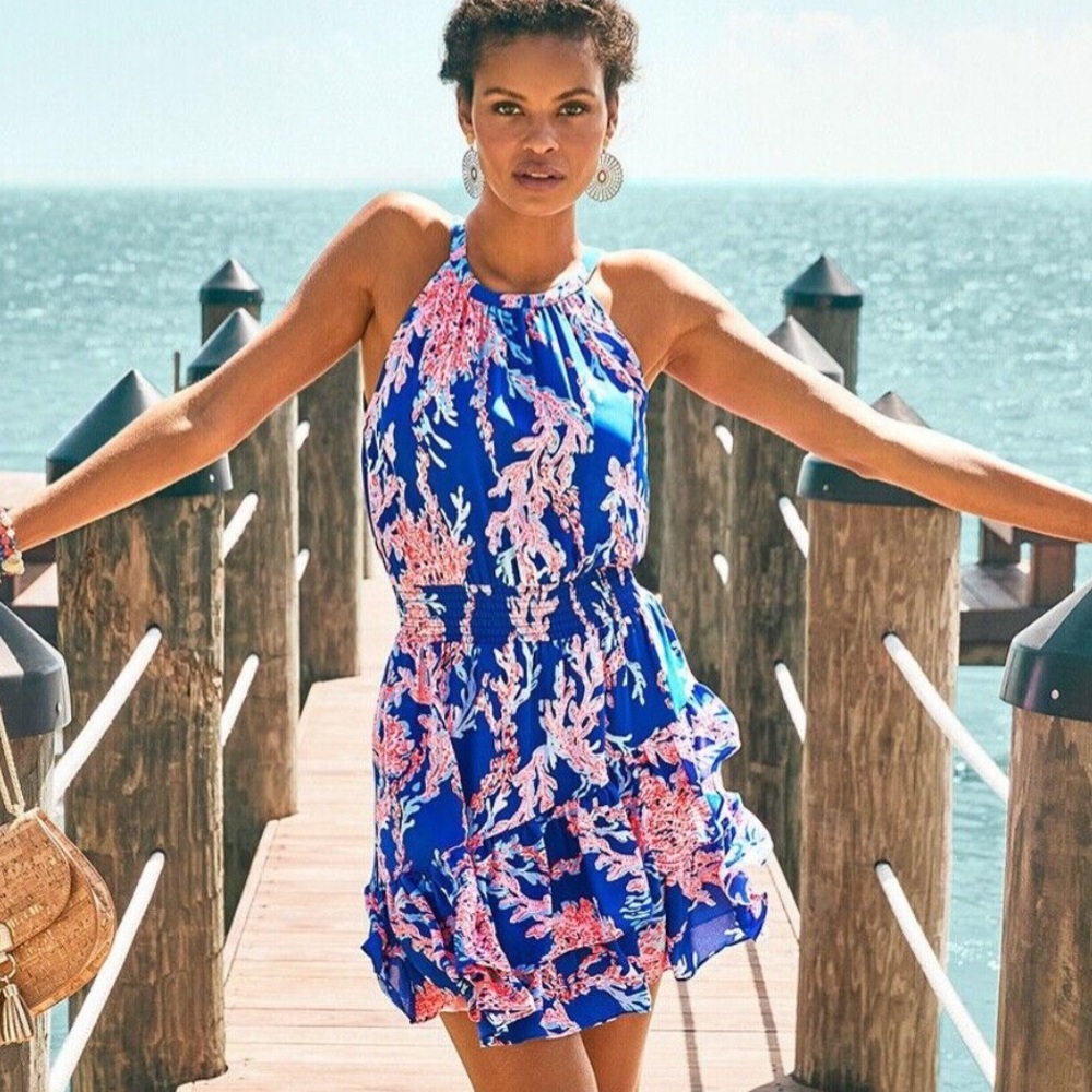 Lilly Pulitzer Pamelyn Dress (Lileeze) in Borealis Blue Size 2